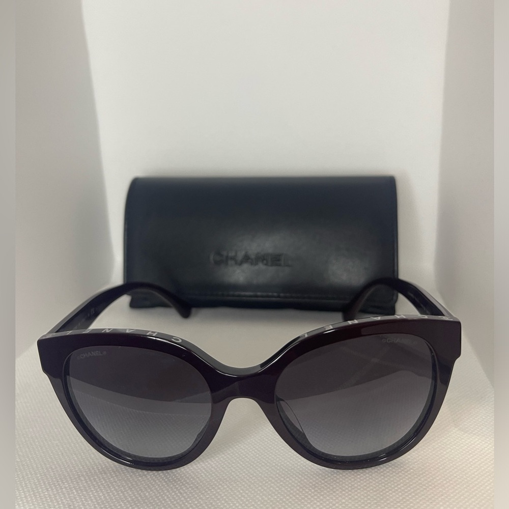 Chanel Burgundy Butterfly Sunglasses - Picture 7 of 14